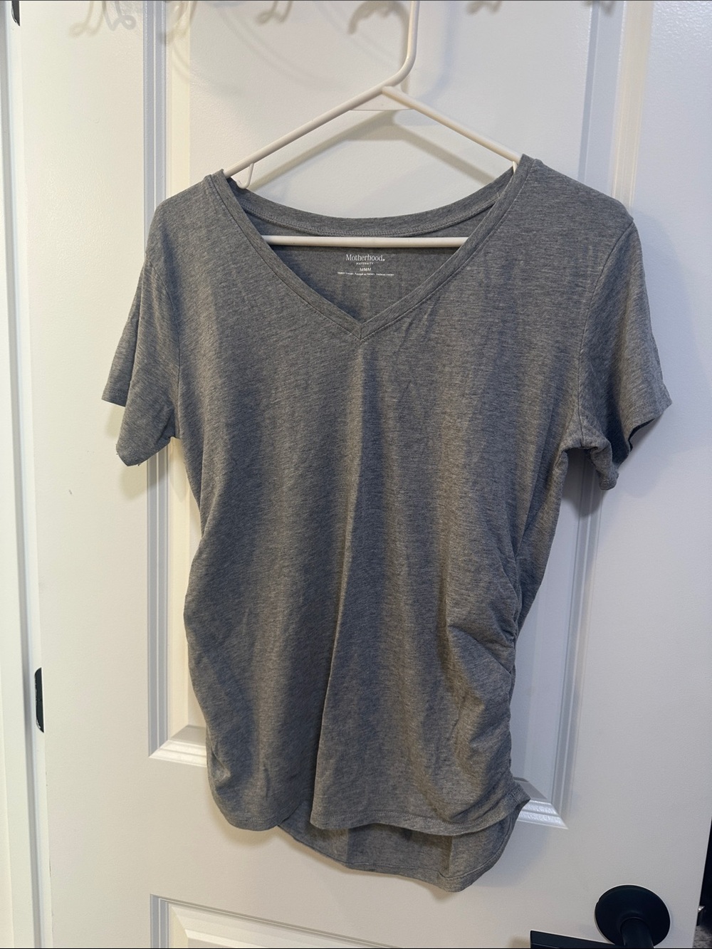 Motherhood maternity  Grey V-Neck Short Sleeve Tee
